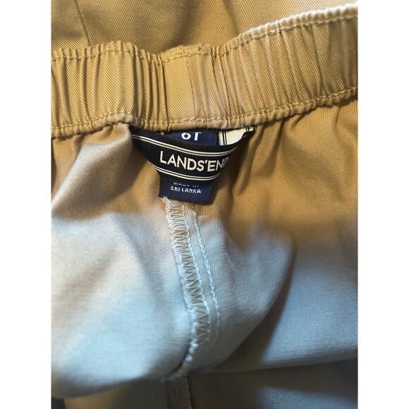 NWOT Land's End Women's Khaki Pants Elastic Waist Poly/Cotton Blend Size 6Tall - Picture 3 of 6